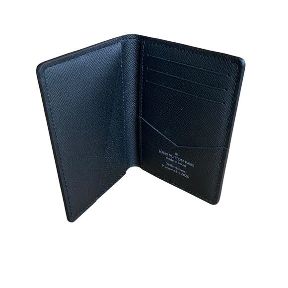 NWT Louis Vuitton Pocket Organizer Monogram Eclipse Foliage Black Floral Boxed - Picture 13 of 16